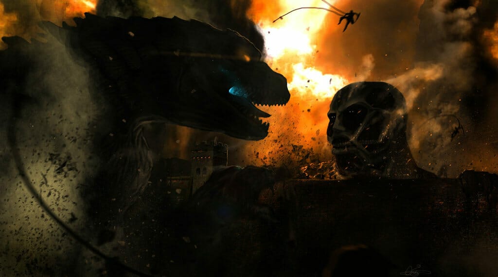 Randomness: Fans Pit Attack On Titan Against Godzilla In Art & Video