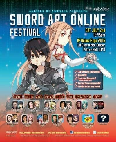 Anime Expo 2016 To Host Sword Art Online Festival Anime Herald