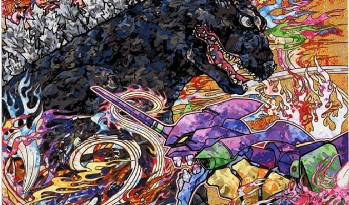 Artist Takashi Murakami Creates “Godzilla vs. Evangelion” Visual