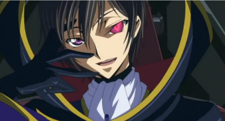 A beautiful key-anime visual of Lelouch Lamperouge
