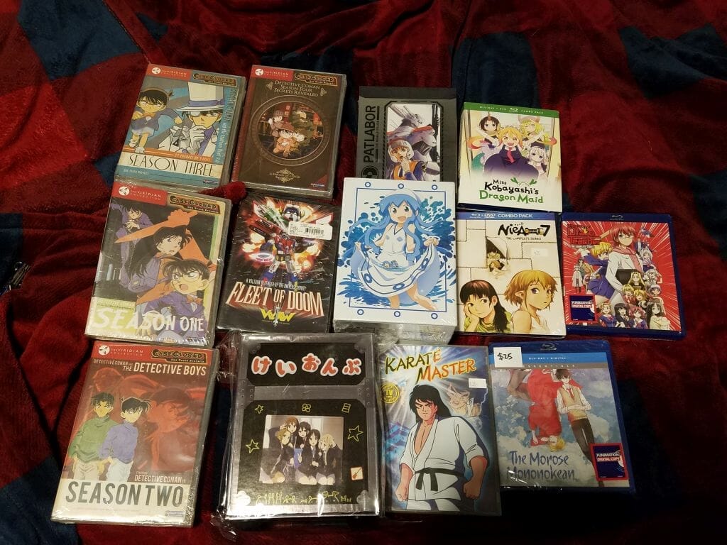 Anime Boston 2019 - Sam's Secret Shame - photo of her purchases at Anime Boston