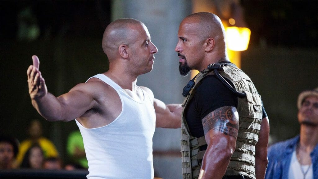 Vin Diesel and Dwayne Johnson clash