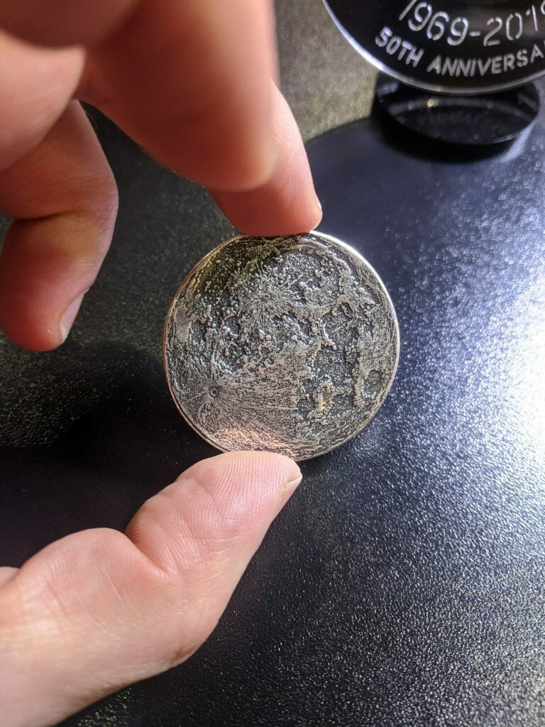 Photo of a coin of the moon