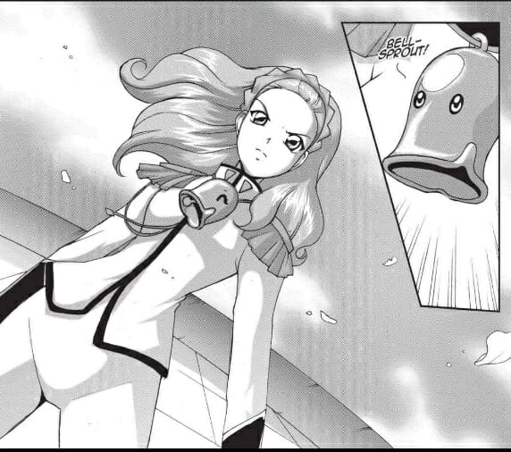 Comic panel featuring a woman dressed as Nanami from Revolutionary Girl Utena