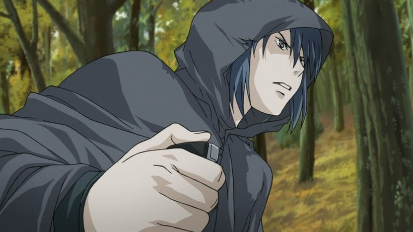 Still from No. 6, depicting a dark-haired man in a grey hoodie.