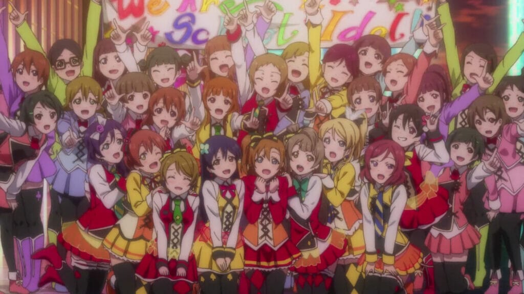 Group shot of all three Love Live groups