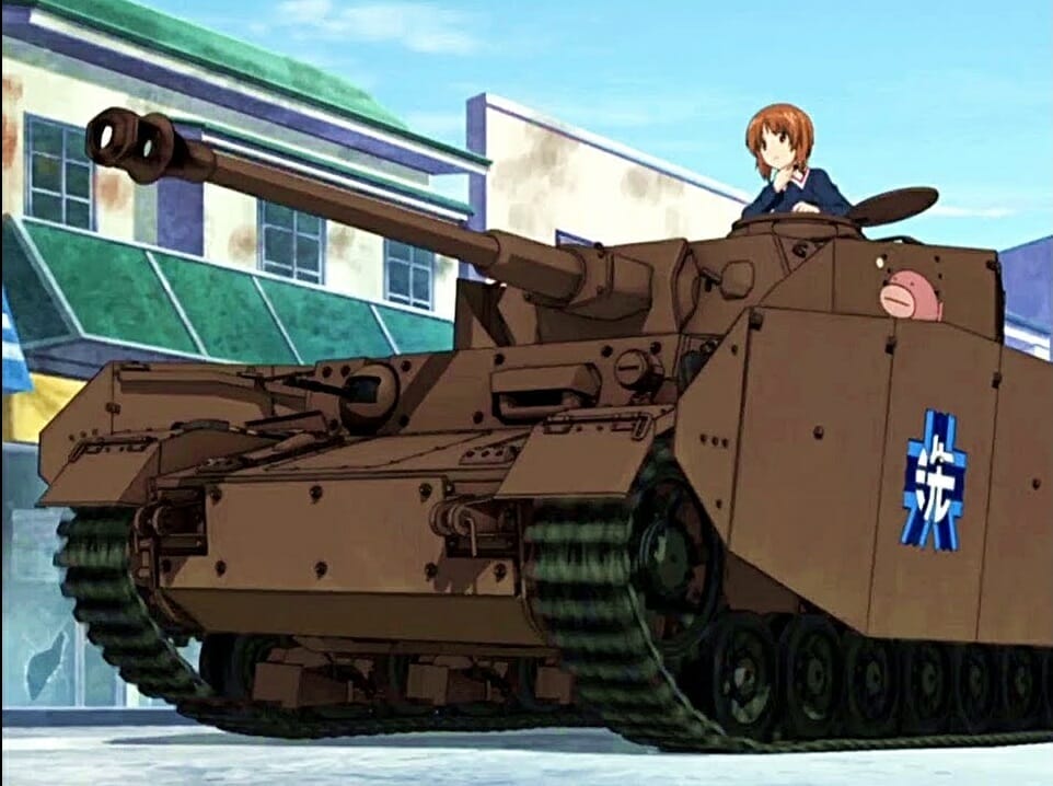 Girls und Panzer main character Miho Nishizumi with her tank