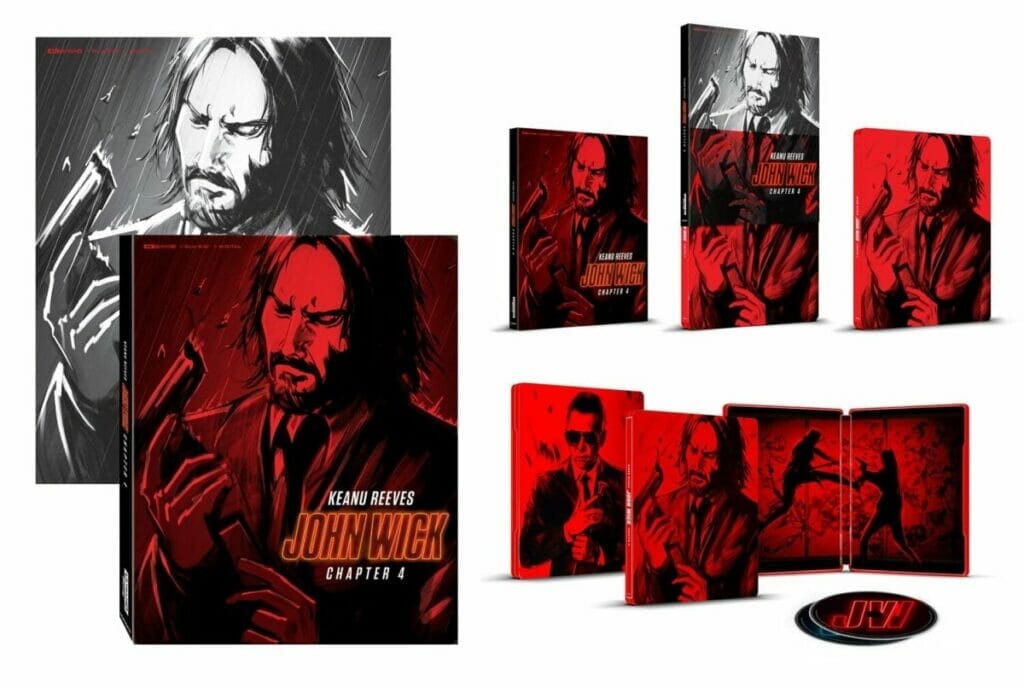 A promotional visual for the John Wick Blu-Ray.