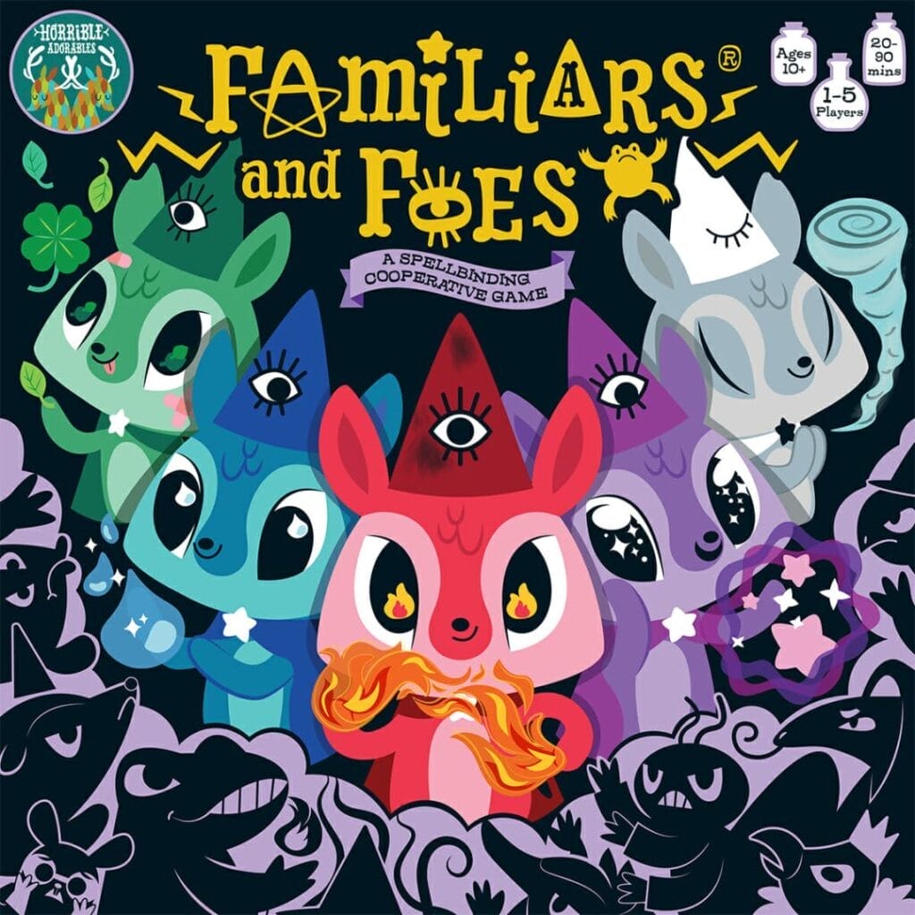 Key art for the Familiars and Foes board game