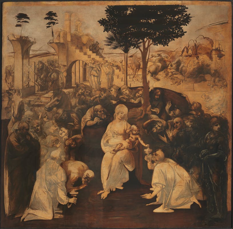 The Adoration of the Magi by Leonardo Da Vinci