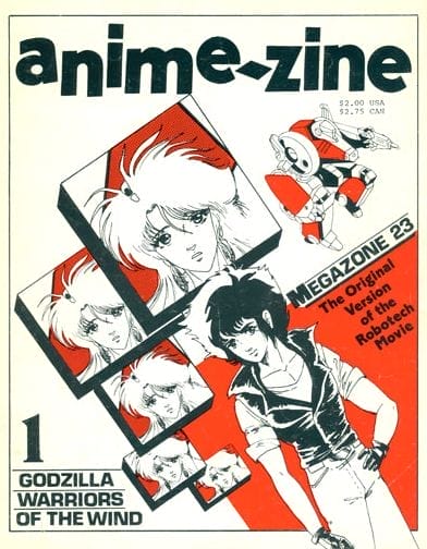 Photograph of the cover for Anime-Zine issue 1, which features Megazone 23 as a cover story.