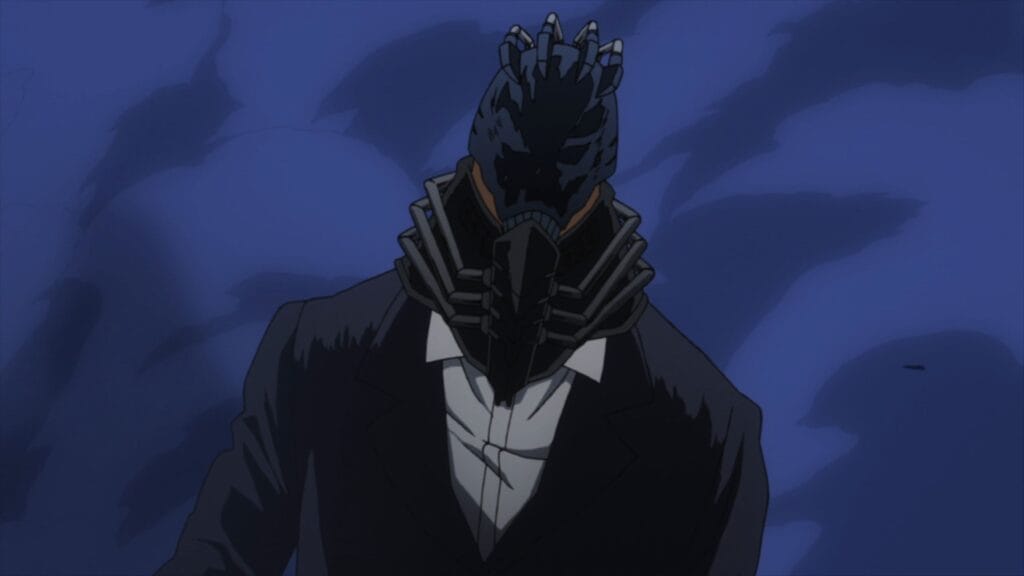 All For One from My Hero Academia - an imposing man in a black suit and a black, eyeless mask