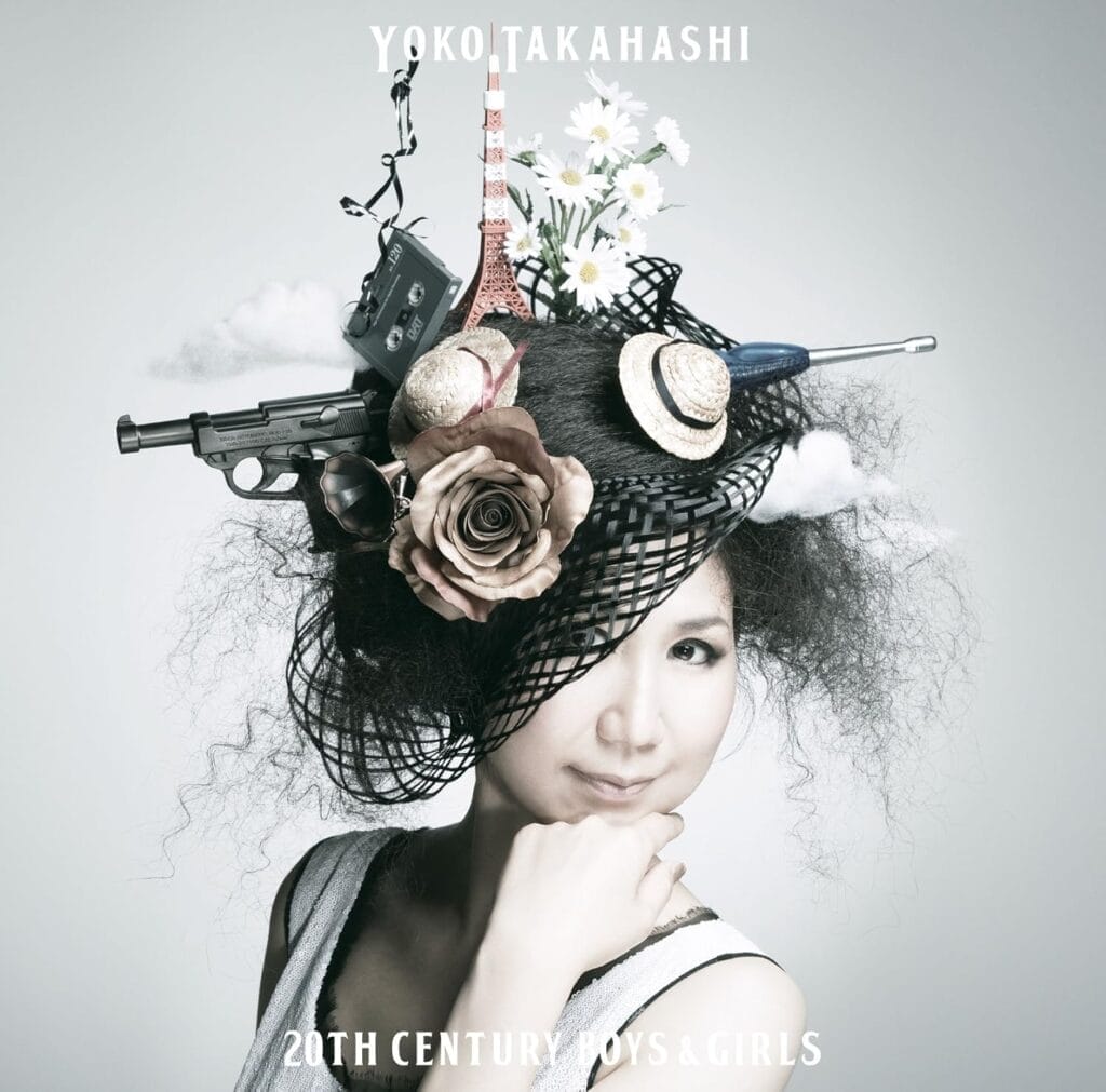 Album art for Yoko Takahashi's 20th Century Boys & Girls, which depicts the singer wearing an elaborate black hat